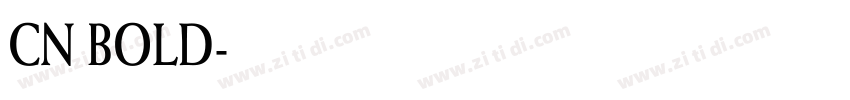 CN BOLD字体转换